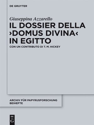 cover image of Il dossier della "domus divina" in Egitto